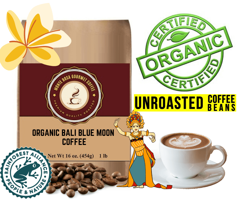 Organic Bali Blue Moon Coffee - Green/Unroasted