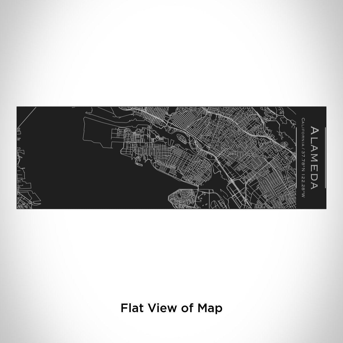 Alameda - California Map Insulated Cup in Matte Black