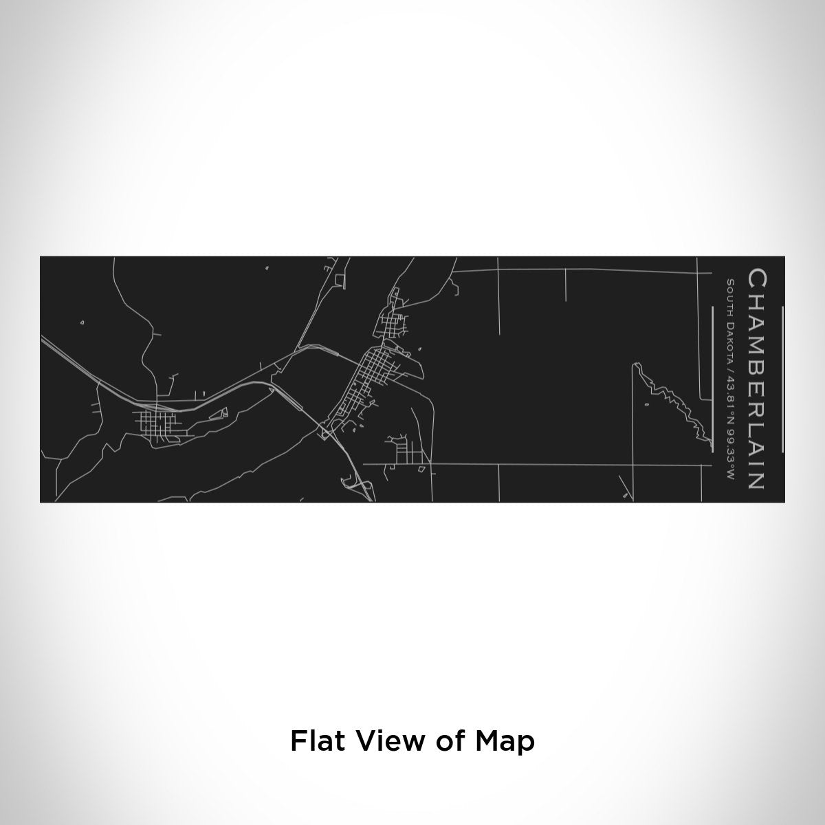 Chamberlain - South Dakota Map Insulated Cup in Matte Black